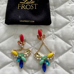 Lulu Frost Faux Pearl & Crystal Chandelier earring